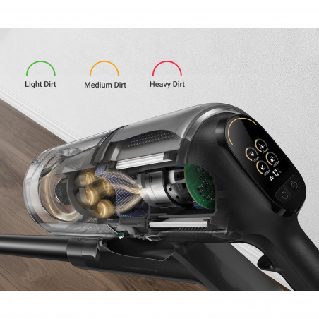 Ασύρματη σκούπα Dreame Z30 VZV17A, 855W, 310AW, 150000 στροφές/λεπτό, 3 βαθμίδες, 0,6 λίτρα, 90 λεπτά, HEPA H14, LED, κινητήρας χωρίς ψήκτρες, μαύρο