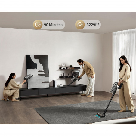 Ασύρματη σκούπα Dreame Z30 VZV17A, 855W, 310AW, 150000 στροφές/λεπτό, 3 βαθμίδες, 0,6 λίτρα, 90 λεπτά, HEPA H14, LED, κινητήρας χωρίς ψήκτρες, μαύρο