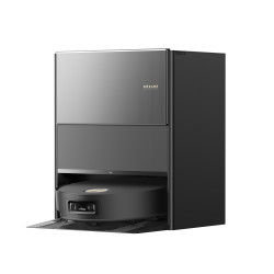 Ρομπότ σκούπα Dreame Aqua10 Ultra Roller Complete RLH71DE-2, 30000 Pa, 180 λεπτά, 3,5/4 λίτρα, VersaLift LDS, AquaRoll and Seal, Φωνητικός έλεγχος, Κάμερες AI, Μαύρο