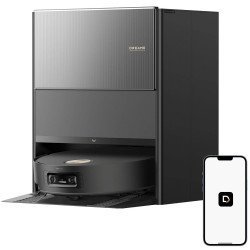 Ρομπότ σκούπα Dreame Aqua10 Ultra Roller RLH71DE-BK, 30000 Pa, 220 λεπτά, 3,5/4 λίτρα, AquaRoll and Seal, Φωνητικός έλεγχος, Κάμερες AI, Μαύρο