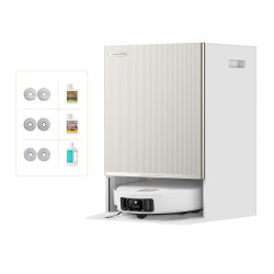 Ρομπότ σκούπα Dreame Matrix10 Ultra RLX95CE-WH, 30000 Pa, 220 λεπτά, 3,5/4 λίτρα, Αναγνώριση δαπέδων, Πλύσιμο με ζεστό νερό, Αυτοκαθαρισμός, Λευκό