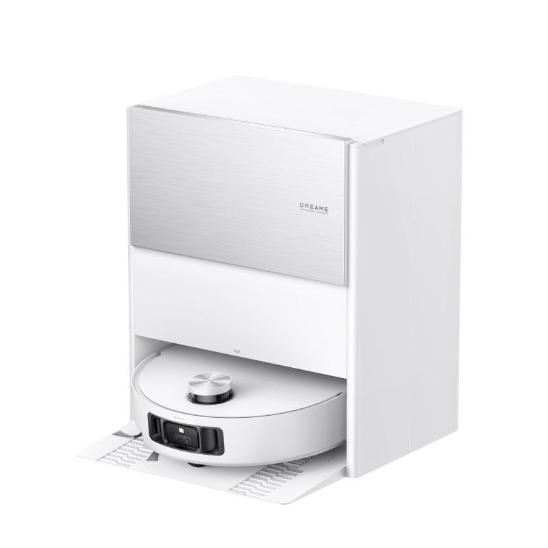 Ρομπότ σκούπα Dreame Aqua10 Roller RLH31CE-WH, 30000 Pa, 3,5/4 l, κάμερες AI, φωτισμός LED, φωνητικός έλεγχος, πλύσιμο με ζεστό νερό, λευκό