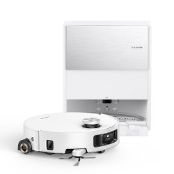 Ρομπότ σκούπα Dreame Aqua10 Roller RLH31CE-WH, 30000 Pa, 3,5/4 l, κάμερες AI, φωτισμός LED, φωνητικός έλεγχος, πλύσιμο με ζεστό νερό, λευκό