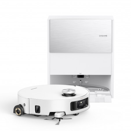 Ρομπότ σκούπα Dreame Aqua10 Roller RLH31CE-WH, 30000 Pa, 3,5/4 l, κάμερες AI, φωτισμός LED, φωνητικός έλεγχος, πλύσιμο με ζεστό νερό, λευκό