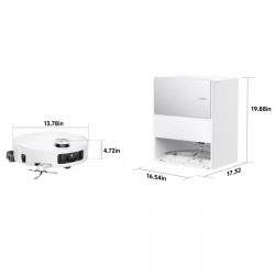 Ρομπότ σκούπα Dreame Aqua10 Roller RLH31CE-WH, 30000 Pa, 3,5/4 l, κάμερες AI, φωτισμός LED, φωνητικός έλεγχος, πλύσιμο με ζεστό νερό, λευκό