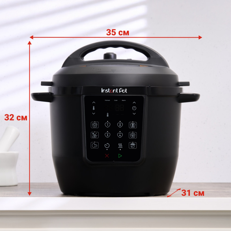 Μουλτίκουκερ Instant Pot Classic 112200001, 1000W, 5,7 λίτρα, 7 προγράμματα, κουμπιά Favorite, οθόνη LCD, ανοξείδωτο ατσάλι, μαύρο