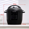 Μουλτίκουκερ Instant Pot Classic 112200001, 1000W, 5,7 λίτρα, 7 προγράμματα, κουμπιά Favorite, οθόνη LCD, ανοξείδωτο ατσάλι, μαύρο