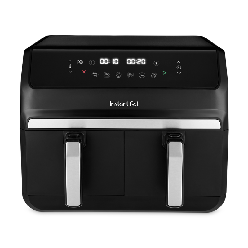 Διπλή φριτέζα με ζεστό αέρα 8 σε 1 Instant Pot Vortex DUAL INAFB91-BK, 1850W, 8 λίτρα, 205°C, EvenCrisp, Συγχρονισμένο μαγείρεμα, Αισθητήρας ελέγχου, Μαύρο/ανοξείδωτο