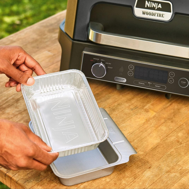 Σετ 10 δίσκων για λίπος μιας χρήσης Ninja XSKOGXLGTLNEU, συμβατοί με G850/G901, Ασημί