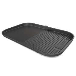 Πλάκα για μπάρμπεκιου Ninja XSKOGXLGGCMEU, 45x31 cm, λεία/ραβδωτή, συμβατή με Woodfire XL OG850/OG901, κεραμική επίστρωση, μαύρη