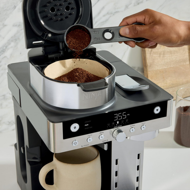 Εσπρέσο μηχανή Ninja Prestige CFN802EU, 1650W, 19 bar, 1,8 l, 10 μεγέθη, 3 λειτουργίες, DualBrew, Nespresso, ανοξείδωτο
