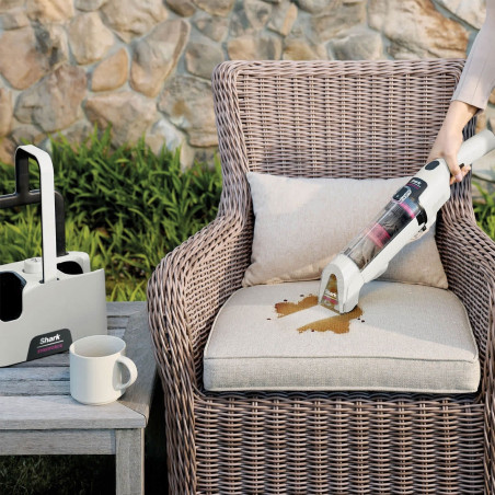 Ασύρματη σκούπα για λεκέδες Shark StainForce HX100EUT, 100W, 15 λεπτά, Χαλιά, Ταπετσαρίες, Στρώματα, Αυτοκαθαριζόμενη, Λευκή