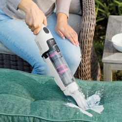 Ασύρματη σκούπα για λεκέδες Shark StainForce HX100EUT, 100W, 15 λεπτά, Χαλιά, Ταπετσαρίες, Στρώματα, Αυτοκαθαριζόμενη, Λευκή