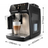 Αυτόματη καφετιέρα Philips EP5547/90 LatteGo, 1500 W, 15 bar, 1,8 λίτρα, 20 ροφήματα, κεραμικός μύλος με 12 επίπεδα, TFT, AquaClean, SilentBrew, AromaExtract, ExtraShot, Μαύρο/Μπεζ