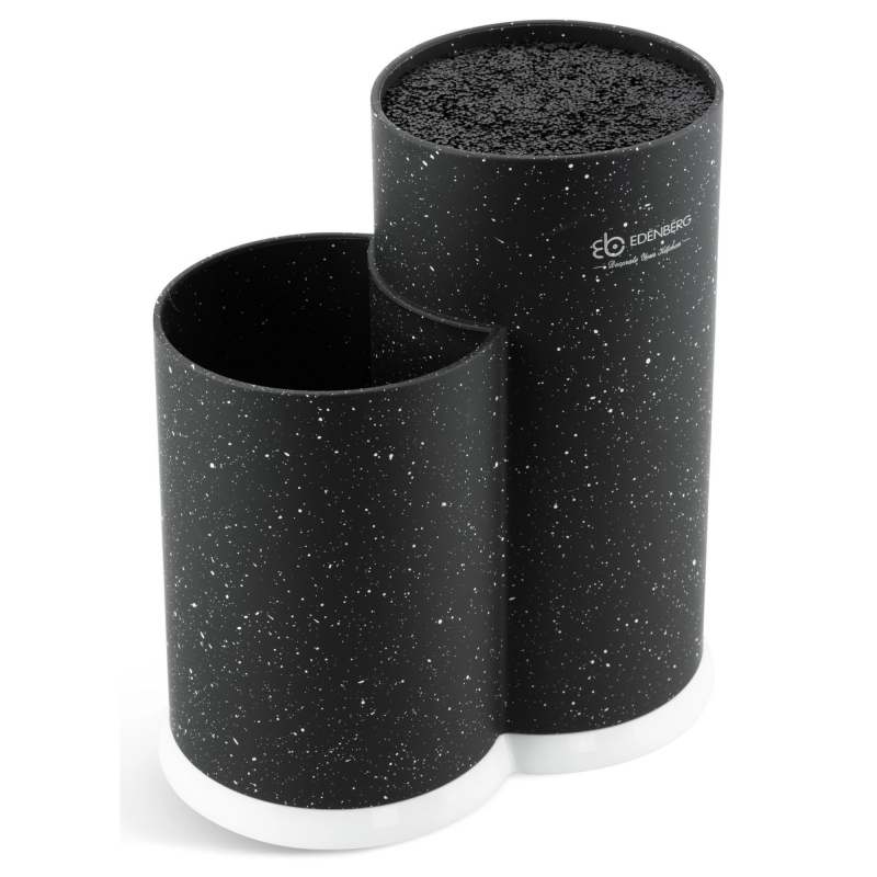 Θήκη για μαχαίρια και μαχαιροπίρουνα Edenberg EB-5105B, 22x20 cm, έως 10 μαχαίρια, 2 διαμερίσματα, εύκολο καθάρισμα, μαλακή επένδυση, μαύρο