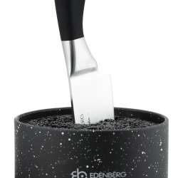 Θήκη για μαχαίρια και μαχαιροπίρουνα Edenberg EB-5105B, 22x20 cm, έως 10 μαχαίρια, 2 διαμερίσματα, εύκολο καθάρισμα, μαλακή επένδυση, μαύρο