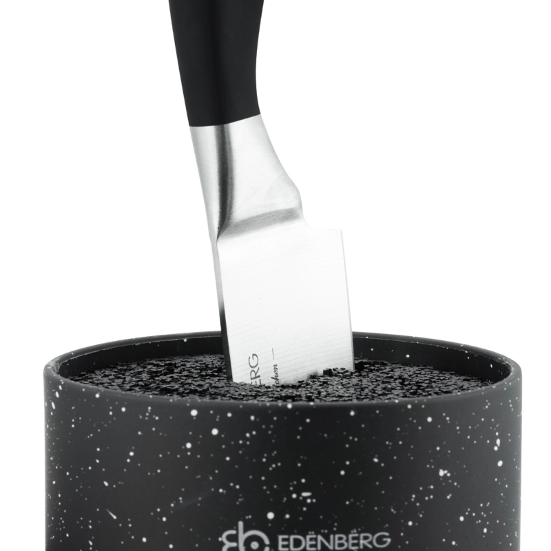 Θήκη για μαχαίρια και μαχαιροπίρουνα Edenberg EB-5105B, 22x20 cm, έως 10 μαχαίρια, 2 διαμερίσματα, εύκολο καθάρισμα, μαλακή επένδυση, μαύρο