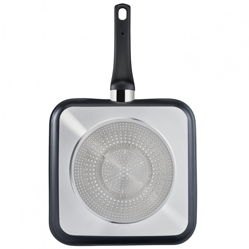 Γκριλ τηγάνι Tefal SELECTION G2844032, 26x26 cm, Αντικολλητική επίστρωση τιτανίου, Thermo-Signal, Thermo-Fusion, Επαγωγική, Μαύρο