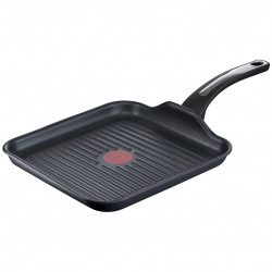 Γκριλ τηγάνι Tefal SELECTION G2844032, 26x26 cm, Αντικολλητική επίστρωση τιτανίου, Thermo-Signal, Thermo-Fusion, Επαγωγική, Μαύρο