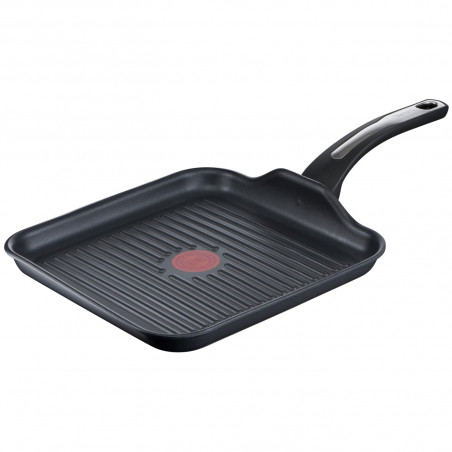 Γκριλ τηγάνι Tefal SELECTION G2844032, 26x26 cm, Αντικολλητική επίστρωση τιτανίου, Thermo-Signal, Thermo-Fusion, Επαγωγική, Μαύρο