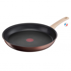 Τηγάνι Tefal Eco-Respect G2540602, 28 cm, Αντικολλητική επίστρωση τιτανίου, Thermo-Fusion, Thermo-Signal, Επαγωγική εστία, Μπρονζέ/καφέ