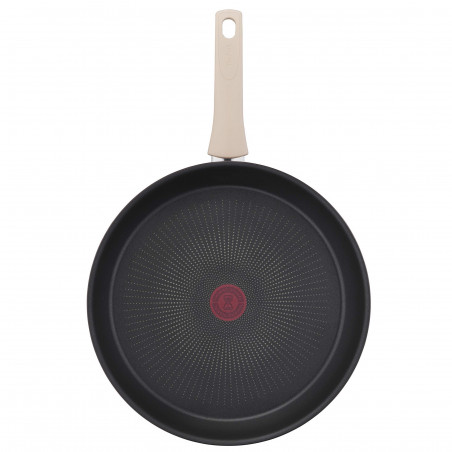 Τηγάνι Tefal Eco-Respect G2540602, 28 cm, Αντικολλητική επίστρωση τιτανίου, Thermo-Fusion, Thermo-Signal, Επαγωγική εστία, Μπρονζέ/καφέ