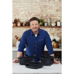 Χυτοσίδηρη κατσαρόλα Tefal E2125455, 5,1 l, 45 cm, Οβάλ σχήμα, Έως 250C, Εμαγιέ, Επαγωγική, Μαύρο