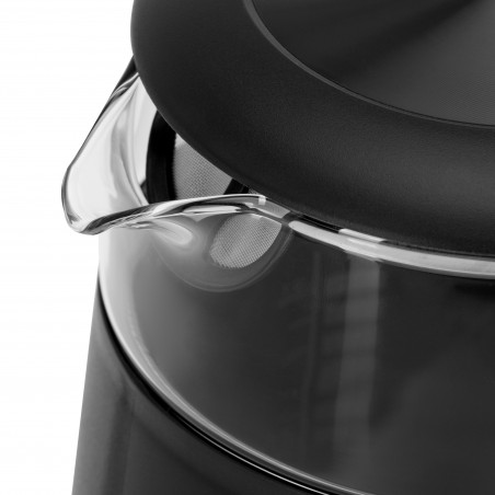 Ηλεκτρική καφετιέρα Adler AD 1305 BS, 1850/2200 W, 1,7 l, Αισθητήρας ελέγχου, Έγχρωμη οθόνη LCD, Πέντε ρυθμίσεις θερμοκρασίας 40-100°C, Φίλτρο κατά της καθίζησης, Μαύρο/γκρι