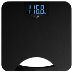Ζυγαριά Adler AD 8193, Έως 250 kg, LCD, Ενδείξεις μπαταρίας και υπερφόρτωσης, Αντιολισθητική, Μαύρο