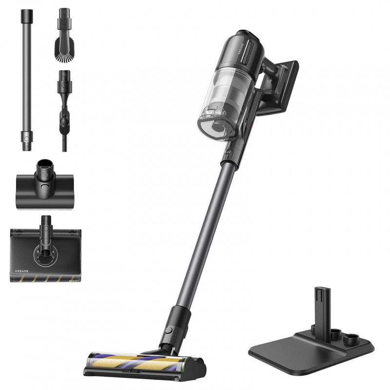 Ασύρματη σκούπα Dreame R20 Ultra AquaCycle, 200AW, 5 βαθμίδες, 0,35/0,4/0,6 l, 90 λεπτά, HEPA, οθόνη LCD, κινητήρας χωρίς ψήκτρες, μαύρο