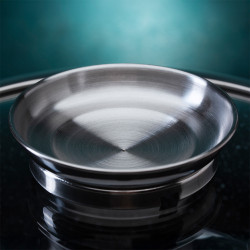 Ψησταριά Oliver Voltz OV54323C24A, 4.4 l, γυάλινο καπάκι, μαρμάρινο φινίρισμα, επαγωγή, γκρι