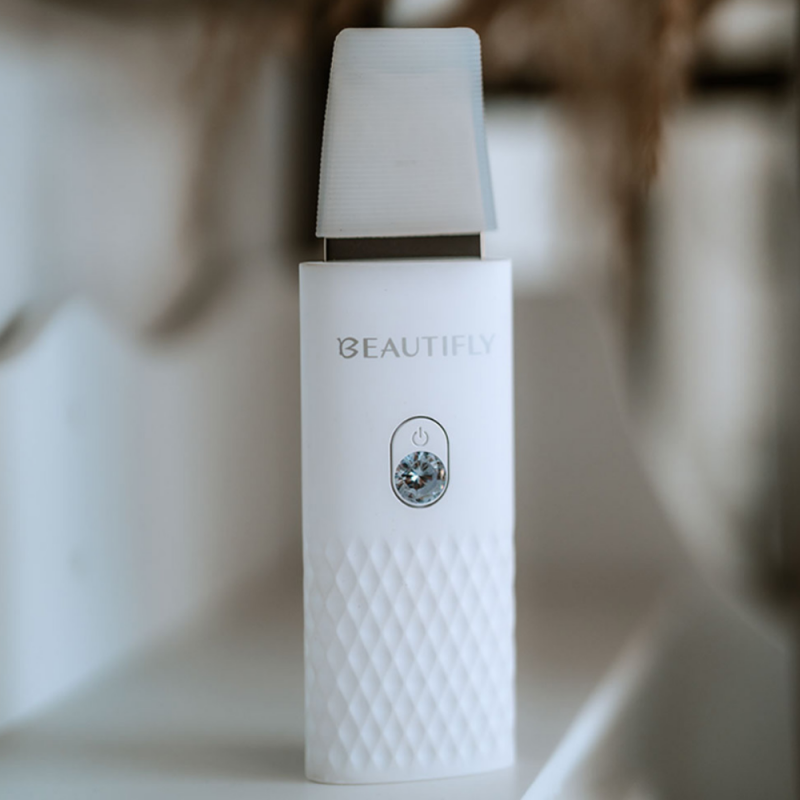 Υπερηχητική συσκευή καθαρισμού προσώπου Beautifly B-Scrub Mini Young, 2W, 60 λεπτά, Ηλεκτροδιέγερση, Απολέπιση, Ιόντα, Λευκό