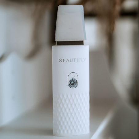 Υπερηχητική συσκευή καθαρισμού προσώπου Beautifly B-Scrub Mini Young, 2W, 60 λεπτά, Ηλεκτροδιέγερση, Απολέπιση, Ιόντα, Λευκό