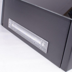 Απορροφητήρας Kumtel DA6-835-A0A, 450 m³/h, 3 ταχύτητες, LED, φίλτρο αλουμινίου, γυάλινο πάνελ, μαύρος