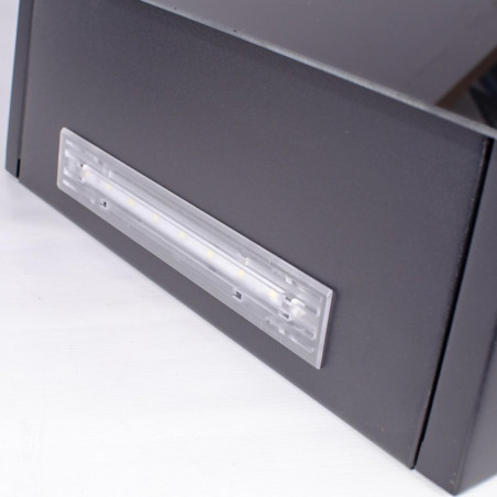 Απορροφητήρας Kumtel DA6-835-A0A, 450 m³/h, 3 ταχύτητες, LED, φίλτρο αλουμινίου, γυάλινο πάνελ, μαύρος