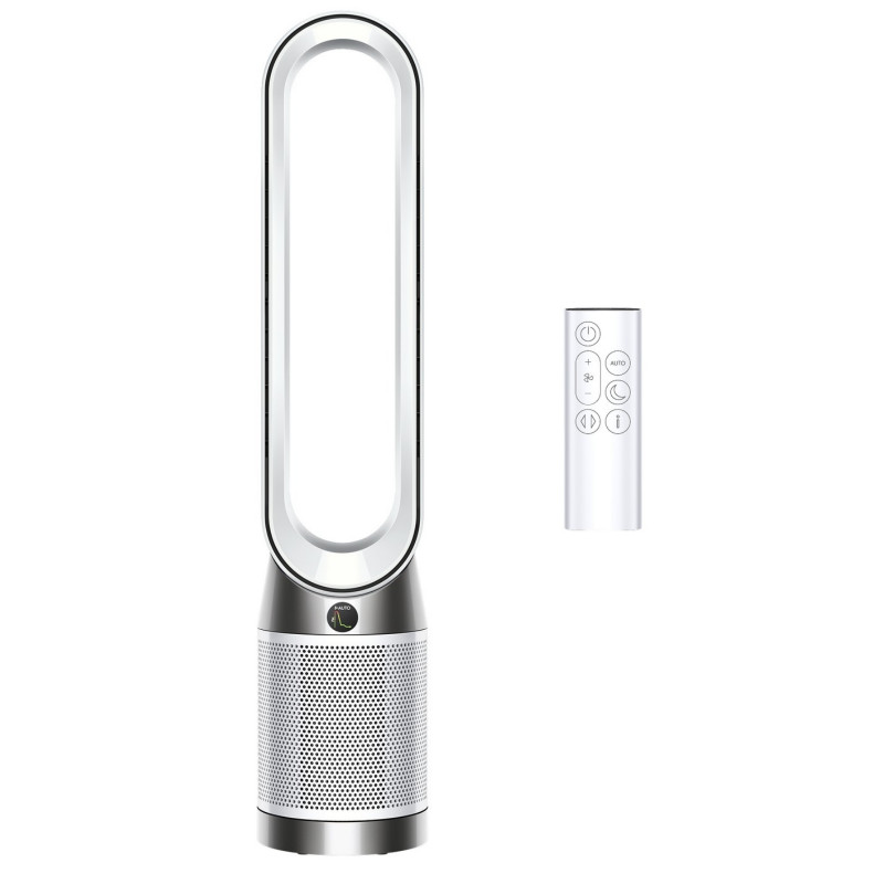 Καθαριστής αέρα Dyson Purifier Cool PC1 544901-01, 50W, 30 m2, 287 l/s, 10 ταχύτητες, Air Multiplier™, Wi-Fi, Bluetooth, Ταλάντωση, Λευκό/ασημί