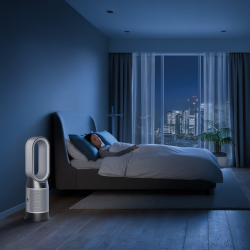 Ανακυκλωτής αέρα 2 σε 1 Dyson Purifier Hot+Cool HP1 544826-01, Θερμάστρα, 50W, 30 m2, 287 l/s, 10 ταχύτητες, Air Multiplier™, Wi-Fi, Bluetooth, Ταλάντωση, Λευκό/ασημί