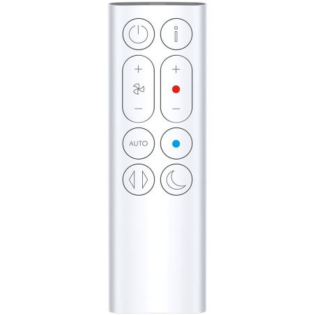 Ανακυκλωτής αέρα 2 σε 1 Dyson Purifier Hot+Cool HP1 544826-01, Θερμάστρα, 50W, 30 m2, 287 l/s, 10 ταχύτητες, Air Multiplier™, Wi-Fi, Bluetooth, Ταλάντωση, Λευκό/ασημί