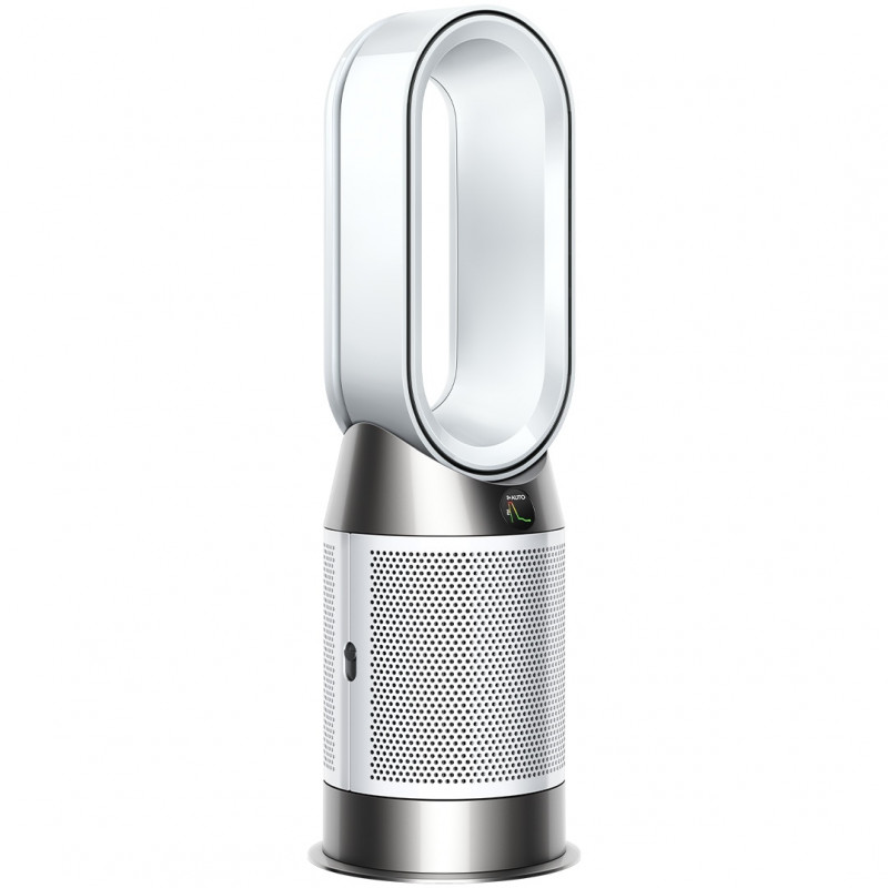 Ανακυκλωτής αέρα 2 σε 1 Dyson Purifier Hot+Cool HP1 544826-01, Θερμάστρα, 50W, 30 m2, 287 l/s, 10 ταχύτητες, Air Multiplier™, Wi-Fi, Bluetooth, Ταλάντωση, Λευκό/ασημί