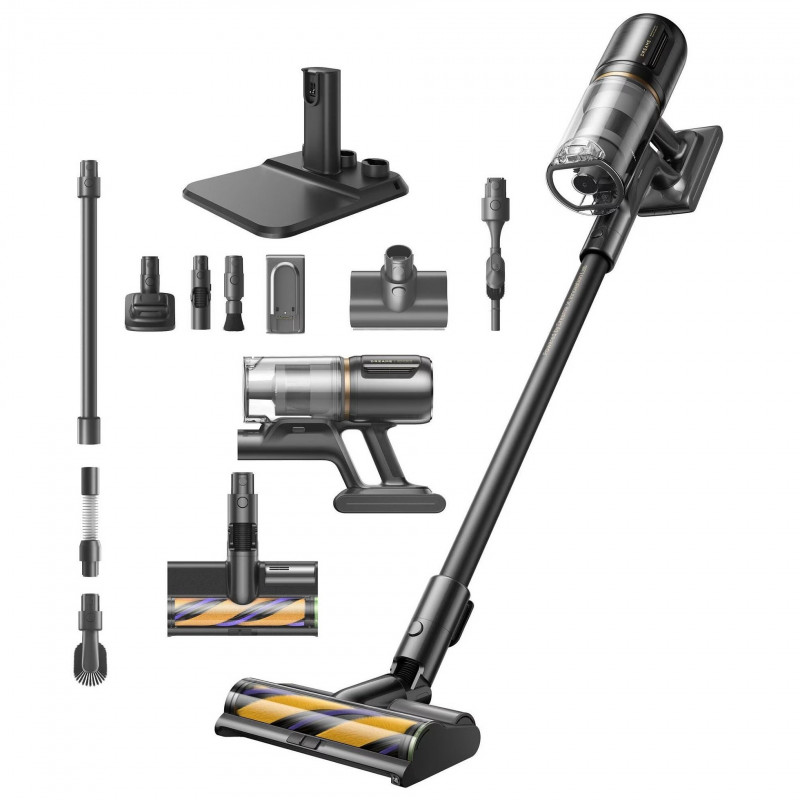 Κάθετη σκούπα Dreame Z30 Ultra VZV78V, 880W, 330AW, 150000 στροφές/λεπτό, 3 βαθμίδες, 0,6 λίτρα, 90 λεπτά, HEPA H14, LED, κινητήρας χωρίς ψήκτρες, Omni-brush, μαύρο