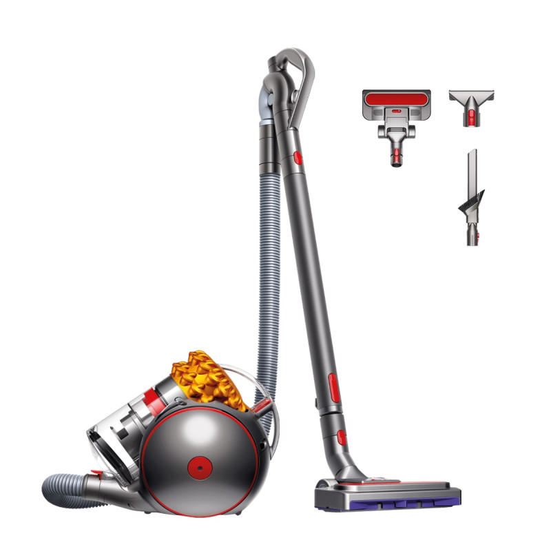 Σκούπα χωρίς σακούλα Dyson Cinetic Big Ball Multi Floor 2 230278-01, 700W, 170AW, 0,8 l, Radial Root Cyclone, Αυτόματη επαναφορά σε περίπτωση ανατροπής, Νικέλιο/κίτρινο