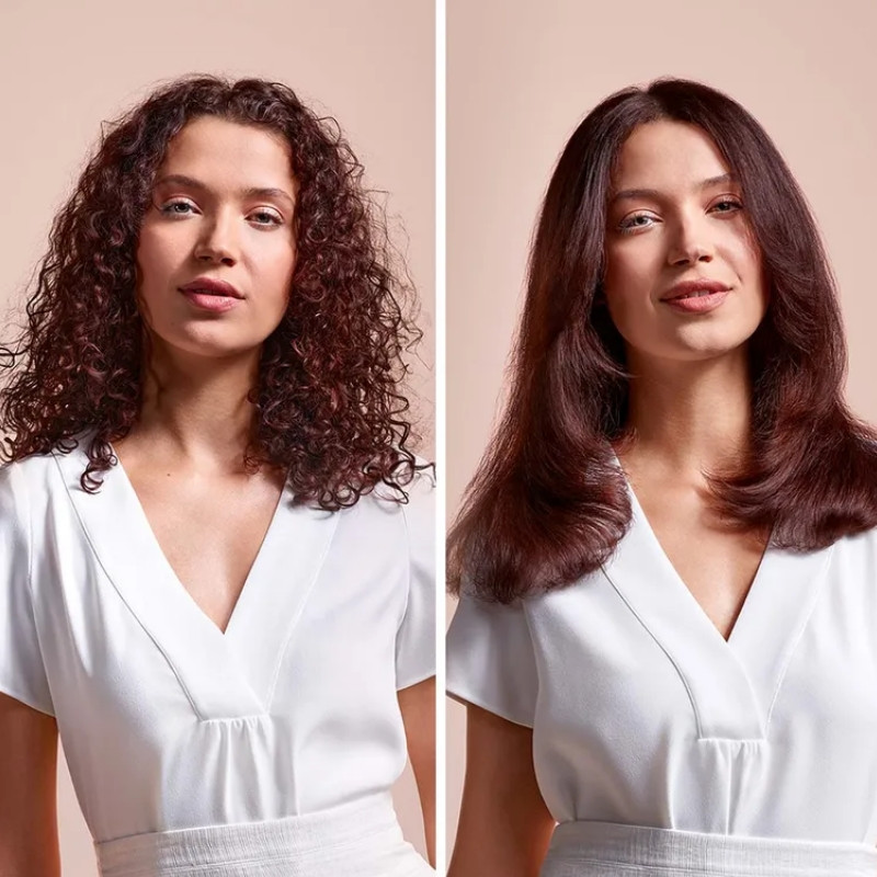 Πρέσα μαλλιών Dyson HT01 Airstrait Amsi/Pkcp 143343-01, 1600W, Max 140C, Ιονισμός, 6 επίπεδα θερμοκρασίας, Προστασία των μαλλιών, Επίστρωση χαλκού, Οθόνη LCD, Κεχριμπάρι/ροζ σαμπάνια