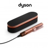 Πρέσα μαλλιών Dyson HT01 Airstrait Amsi/Pkcp 143343-01, 1600W, Max 140C, Ιονισμός, 6 επίπεδα θερμοκρασίας, Προστασία των μαλλιών, Επίστρωση χαλκού, Οθόνη LCD, Κεχριμπάρι/ροζ σαμπάνια