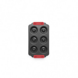 Μορφή για ντόνατς Lekue 1009477, 31x18x3 cm, Αντικολλητική κεραμική επίστρωση, Ατσάλι, +4°C / +240°C, Μαύρο