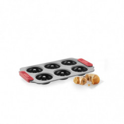 Μορφή για ντόνατς Lekue 1009477, 31x18x3 cm, Αντικολλητική κεραμική επίστρωση, Ατσάλι, +4°C / +240°C, Μαύρο