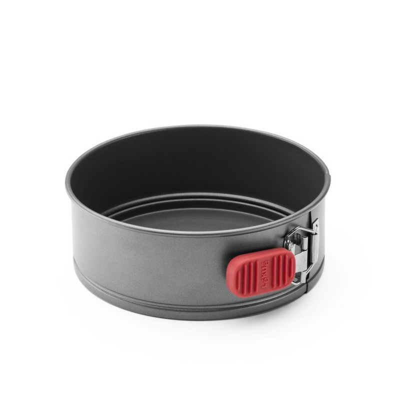 Φόρμα ψησίματος με αποσπώμενο πάτο Lekue 1009474, Ø20 cm, Κεραμική αντικολλητική επίστρωση, Ατσάλι άνθρακα, Από +4°C έως +240°C, Μαύρο/Κόκκινο