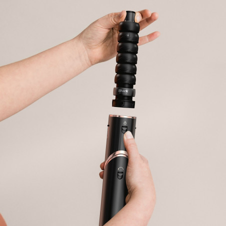 Πολυλειτουργική σίδερα 5 σε 1 Shark HD446EU FlexStyle, 1650W, 3 ταχύτητες, 3 ρυθμίσεις θερμοκρασίας, Αυτόματη περιτύλιξη και στερέωση μπούκλων Coanda, Στέγνωμα, Ισιώματα, Μαύρο