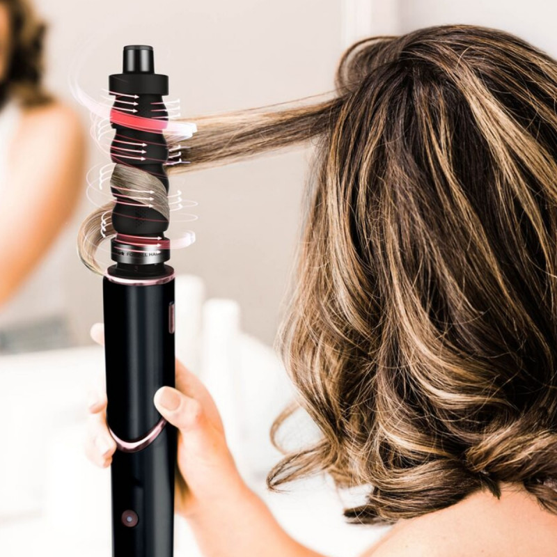 Πολυλειτουργική σίδερα 5 σε 1 Shark HD446EU FlexStyle, 1650W, 3 ταχύτητες, 3 ρυθμίσεις θερμοκρασίας, Αυτόματη περιτύλιξη και στερέωση μπούκλων Coanda, Στέγνωμα, Ισιώματα, Μαύρο