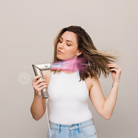 Σίδερο μαλλιών και στεγνωτήρας 3 σε 1 Shark FlexStyle HD426SLEU, 1650W, 3 ταχύτητες, 3 θερμοκρασίες, Αυτόματη περιέλιξη και σταθεροποίηση μπούκλων Coanda, Στέγνωμα, Ισιώματα, Σαμπάνια