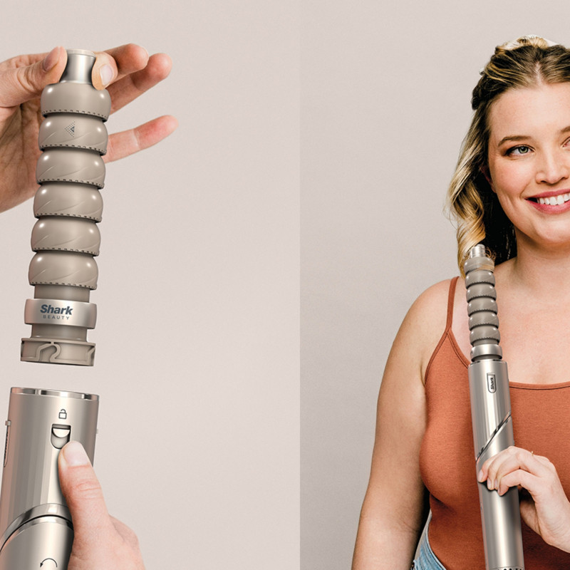 Σίδερο μαλλιών και στεγνωτήρας 3 σε 1 Shark FlexStyle HD426SLEU, 1650W, 3 ταχύτητες, 3 θερμοκρασίες, Αυτόματη περιέλιξη και σταθεροποίηση μπούκλων Coanda, Στέγνωμα, Ισιώματα, Σαμπάνια